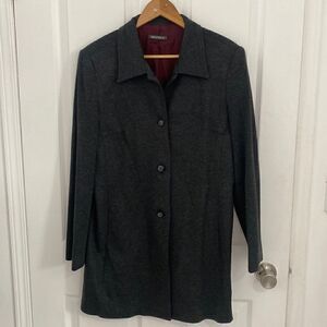 Vintage Annex Dark Grey Longline Blazer Jacket Womens Size 12